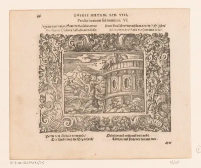 Minerva verandert Perdix in een patrijs