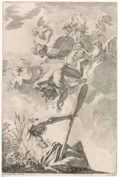 Minerva verdrijft Afgunst: een allegorie op zekerheid