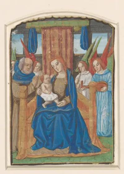 Miniatuur uit een getijdenboek: Uitstorting van de Heilige Geest