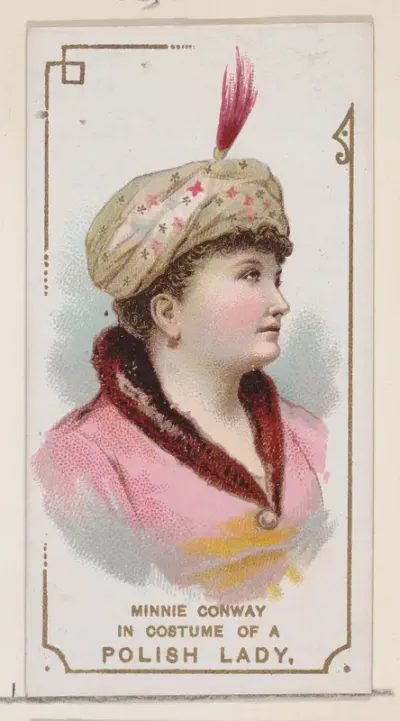 Minnie Conway in Costume of a Polish Lady, from the set Actors and Actresses, First Series (N70) for Duke brand cigarettes
