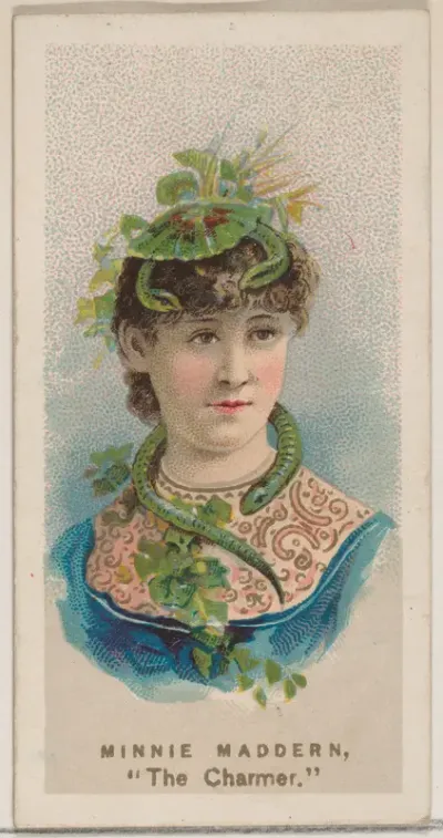 Minnie Maddern as "The Charmer," from the series Fancy Dress Ball Costumes (N73) for Duke brand cigarettes