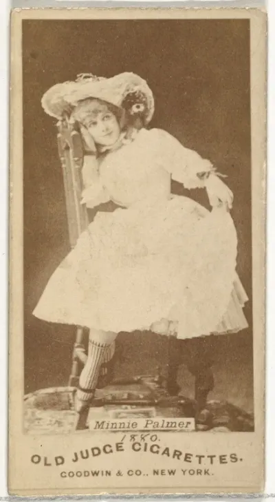 Minnie Palmer, from the Actors and Actresses series (N171) for Old Judge Cigarettes