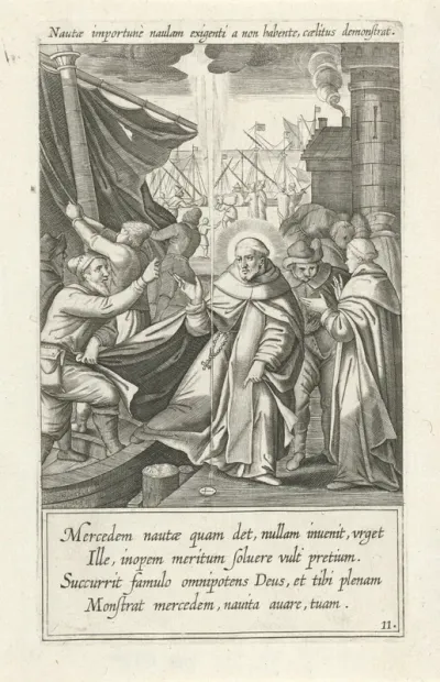 Mirakel van de heilige Dominicus tijdens een overtocht