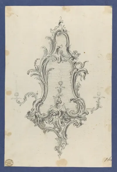 Mirror with Sconces, in Chippendale Drawings, Vol. I