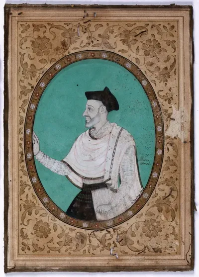 Mirza Ahmed. Gouache painting by an Indian artist
