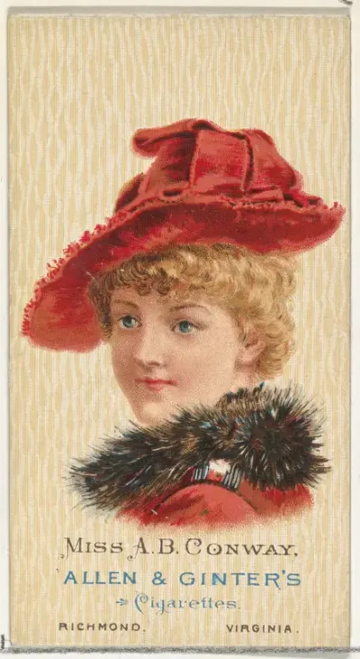Miss A.B. Conway, from World's Beauties, Series 2 (N27) for Allen & Ginter Cigarettes