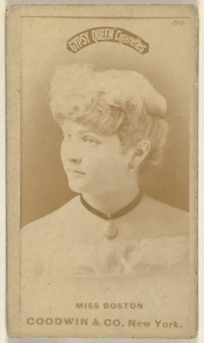 Miss Boston, from the Actors and Actresses series (N171) for Gypsy Queen Cigarettes