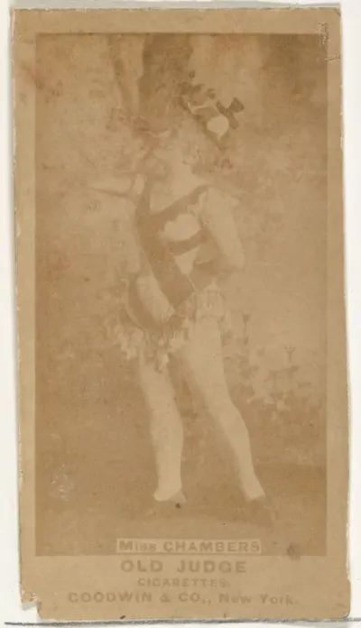 Miss Chambers, from the Actors and Actresses series (N171) for Old Judge Cigarettes