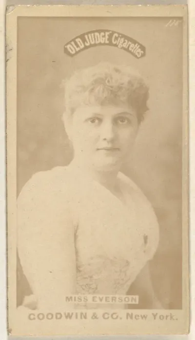 Miss Everson, from the Actors and Actresses series (N171) for Old Judge Cigarettes