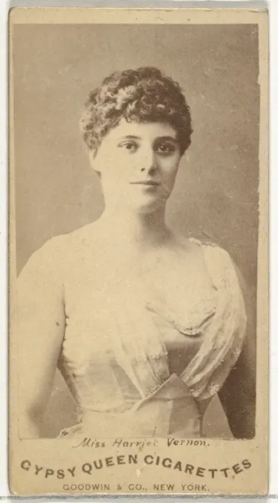 Miss Harriet Vernon, from the Actors and Actresses series (N171) for Gypsy Queen Cigarettes