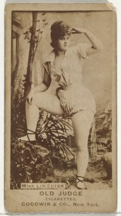 Miss Linzuisk, from the Actors and Actresses series (N171) for Old Judge Cigarettes