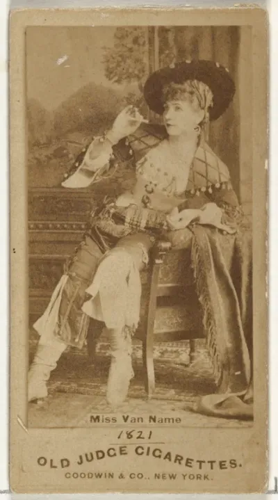 Miss Van Name, from the Actors and Actresses series (N171) for Old Judge Cigarettes