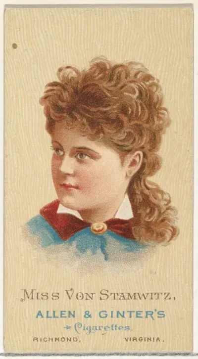 Miss Von Stamwitz, from World's Beauties, Series 2 (N27) for Allen & Ginter Cigarettes