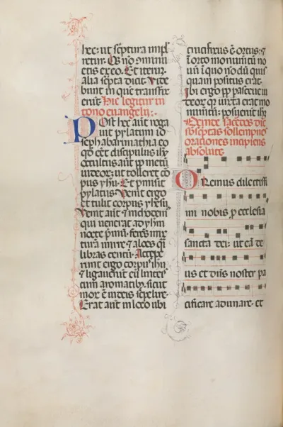 Missale: Fol. 145v: Music for various prayers