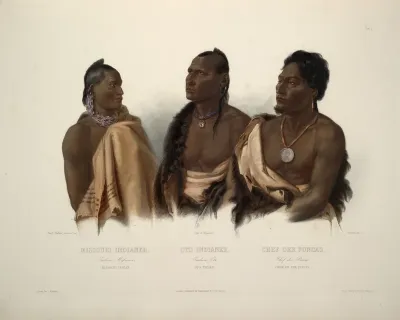 Missouri Indian, Oto Indian, and Chief of the Puncas