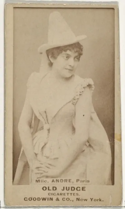 Mlle. Andre, Paris, from the Actors and Actresses series (N171) for Old Judge Cigarettes