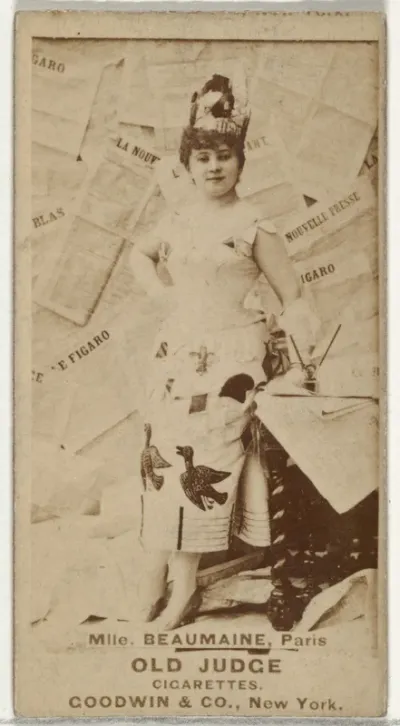 Mlle. Beaumaine, Paris, from the Actors and Actresses series (N171) for Old Judge Cigarettes