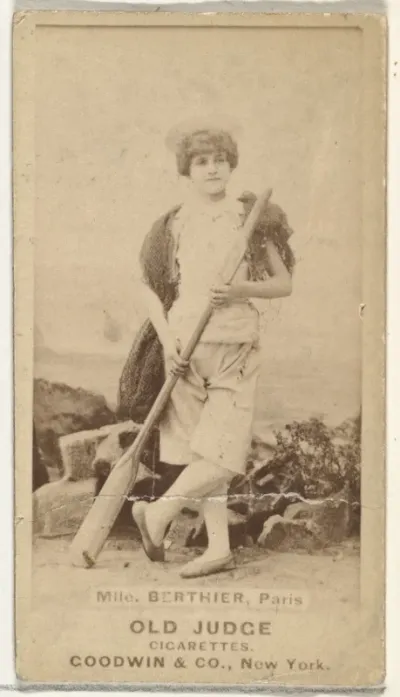 Mlle. Berthier, Paris, from the Actors and Actresses series (N171) for Old Judge Cigarettes