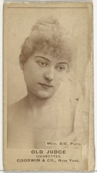 Mlle. Bie, Paris, from the Actors and Actresses series (N171) for Old Judge Cigarettes