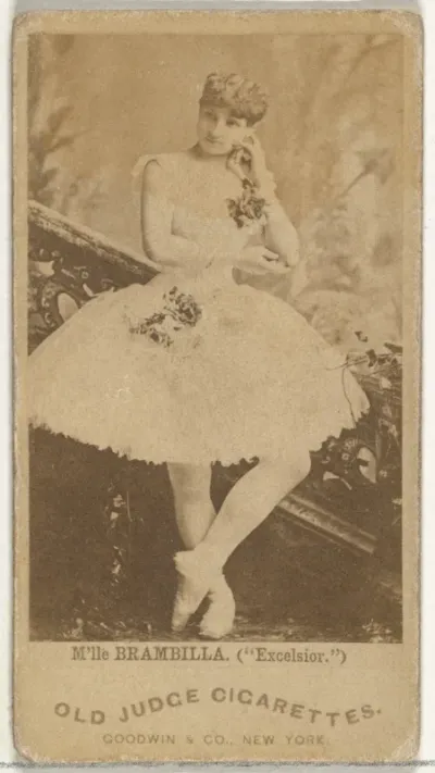 Mlle. Brambilla in "Excelsior", from the Actors and Actresses series (N171) for Old Judge Cigarettes