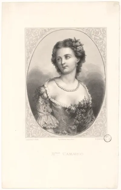 Mlle Camargo. Lancret pinx. E. Gervais sc.