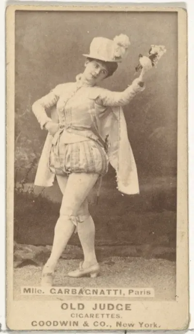 Mlle. Carbagnatti, Paris, from the Actors and Actresses series (N171) for Old Judge Cigarettes