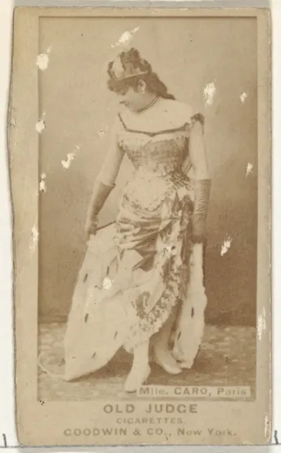 Mlle. Caro, Paris, from the Actors and Actresses series (N171) for Old Judge Cigarettes