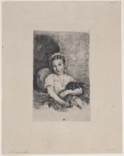 Mlle Chabot, danseuse de l'Opéra, ou Jeune fille au chien