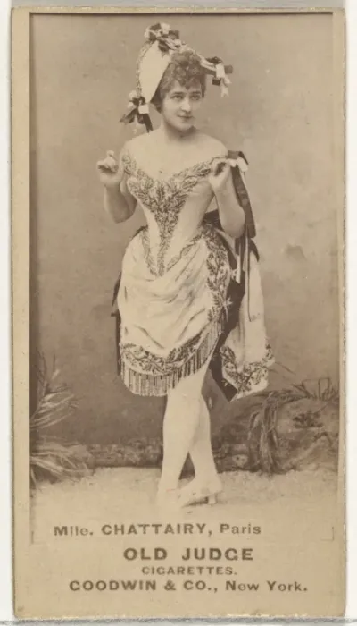 Mlle. Chattairy, Paris, from the Actors and Actresses series (N171) for Old Judge Cigarettes