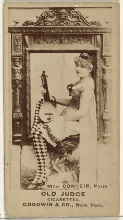 Mlle. Conceir, Paris, from the Actors and Actresses series (N171) for Old Judge Cigarettes