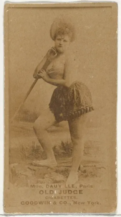 Mlle. Dauville, Paris, from the Actors and Actresses series (N171) for Old Judge Cigarettes