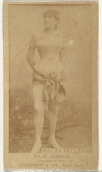Mlle. De Arti, Paris, from the Actors and Actresses series (N171) for Old Judge Cigarettes