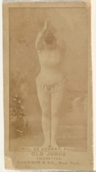 Mlle. De Aubray, Paris, from the Actors and Actresses series (N171) for Old Judge Cigarettes