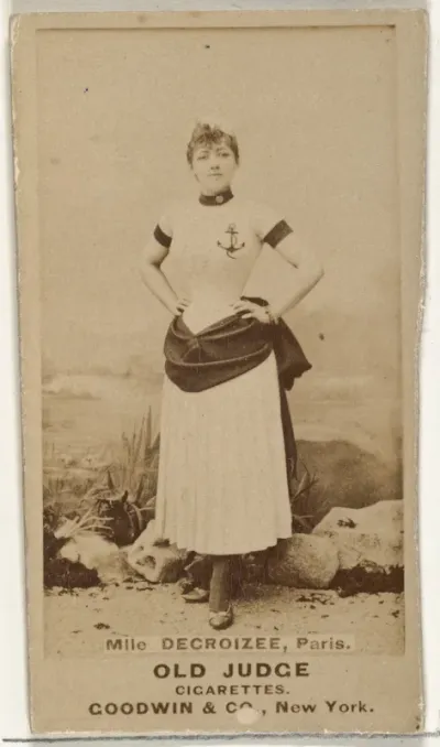 Mlle. Decroizee, Paris, from the Actors and Actresses series (N171) for Old Judge Cigarettes
