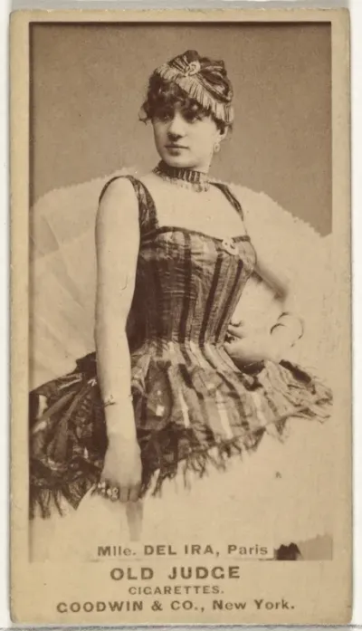 Mlle. Del Ira, Paris, from the Actors and Actresses series (N171) for Old Judge Cigarettes