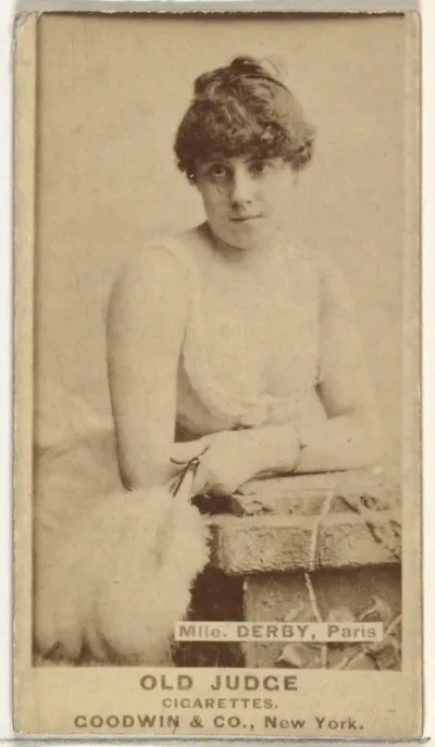 Mlle. Derby, Paris, from the Actors and Actresses series (N171) for Old Judge Cigarettes