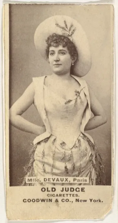 Mlle. Devaux, Paris, from the Actors and Actresses series (N171) for Old Judge Cigarettes