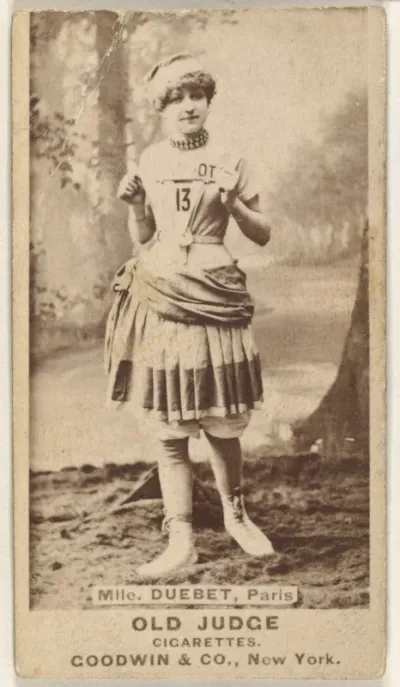 Mlle. Duebet, Paris, from the Actors and Actresses series (N171) for Old Judge Cigarettes