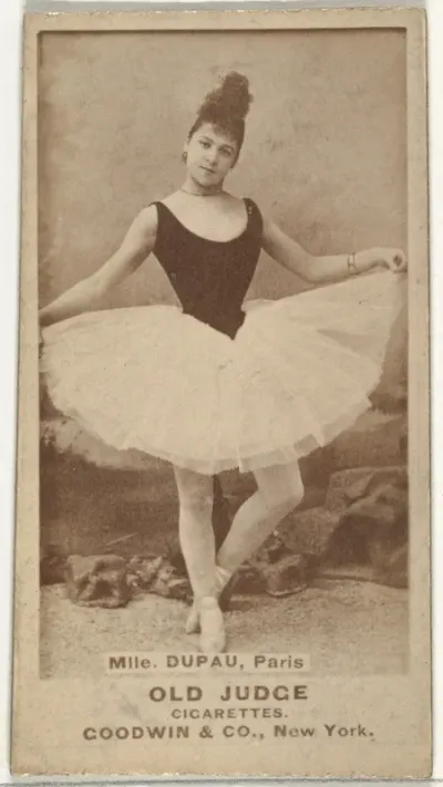 Mlle. Dupau, Paris, from the Actors and Actresses series (N171) for Old Judge Cigarettes