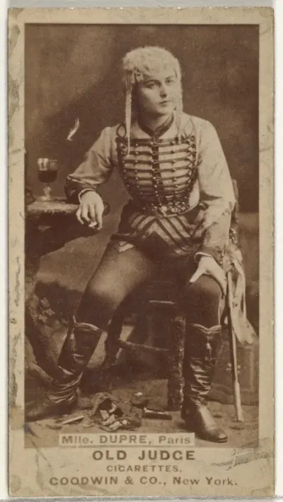 Mlle. Dupre, Paris, from the Actors and Actresses series (N171) for Old Judge Cigarettes