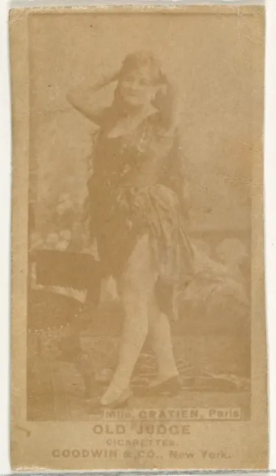 Mlle. Gratien, Paris, from the Actors and Actresses series (N171) for Old Judge Cigarettes