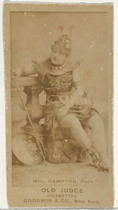 Mlle. Hampton, Paris, from the Actors and Actresses series (N171) for Old Judge Cigarettes