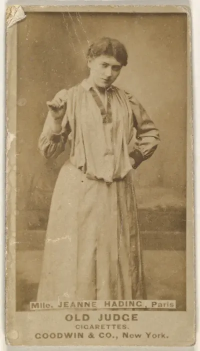 Mlle. Joanne Hading, Paris, from the Actors and Actresses series (N171) for Old Judge Cigarettes