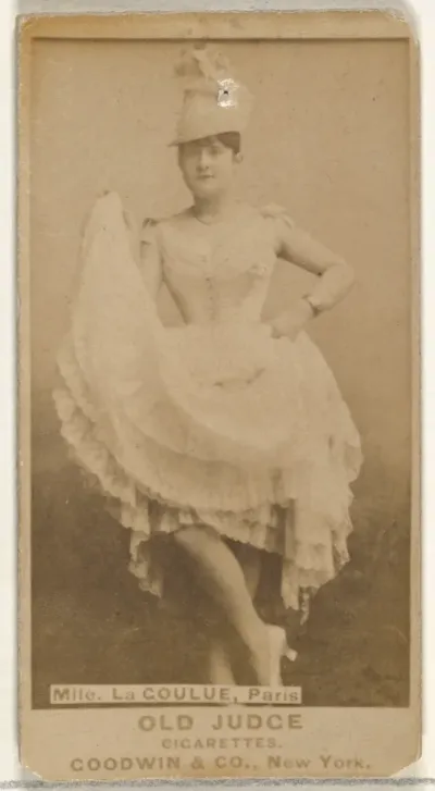 Mlle. La Coulue, Paris, from the Actors and Actresses series (N171) for Old Judge Cigarettes