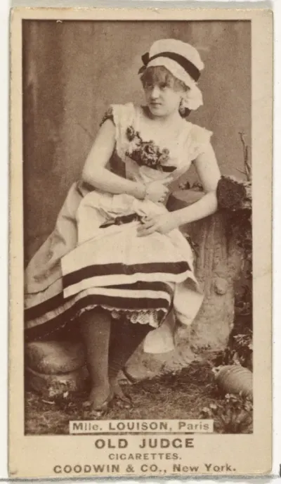 Mlle. Louison, Paris, from the Actors and Actresses series (N171) for Old Judge Cigarettes