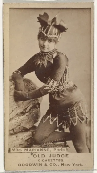 Mlle. Marianne, Paris, from the Actors and Actresses series (N171) for Old Judge Cigarettes