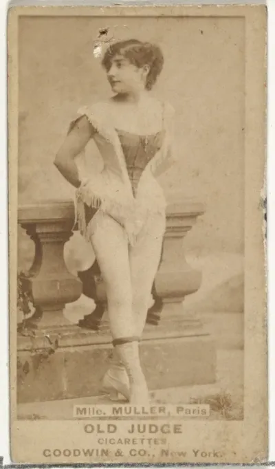 Mlle. Muller, Paris, from the Actors and Actresses series (N171) for Old Judge Cigarettes
