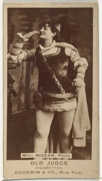 Mlle. Nisean, Paris, from the Actors and Actresses series (N171) for Old Judge Cigarettes