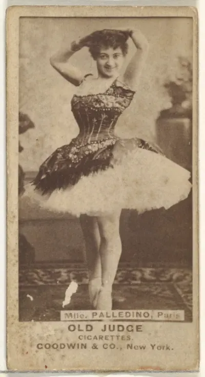 Mlle. Palledino, Paris, from the Actors and Actresses series (N171) for Old Judge Cigarettes