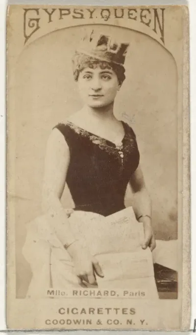 Mlle. Richard, Paris, from the Actors and Actresses series (N171) for Gypsy Queen Cigarettes